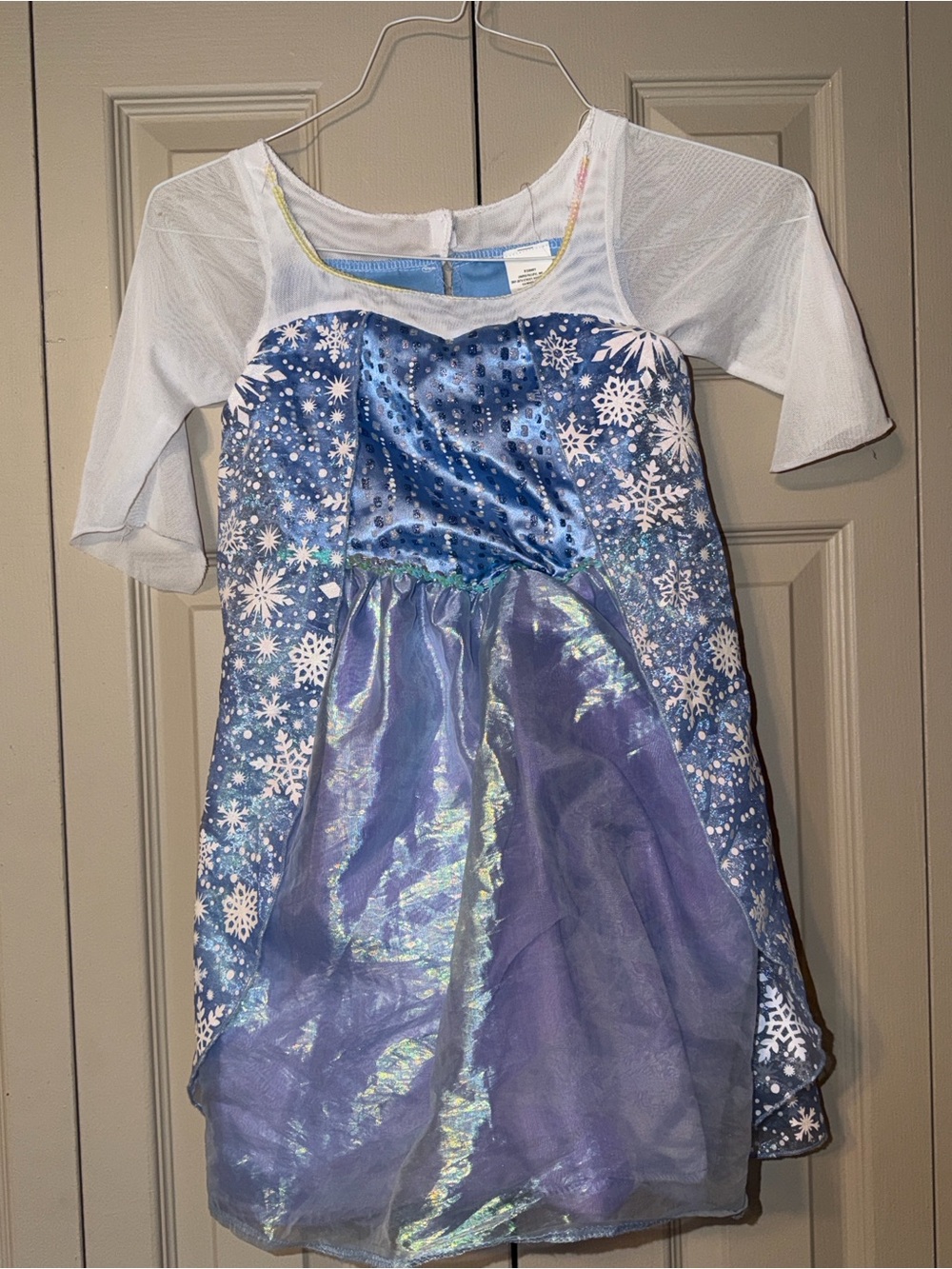 Disney Frozen Elsa Halloween Costume Dress Up Lights Music Girls Size 4-6X
